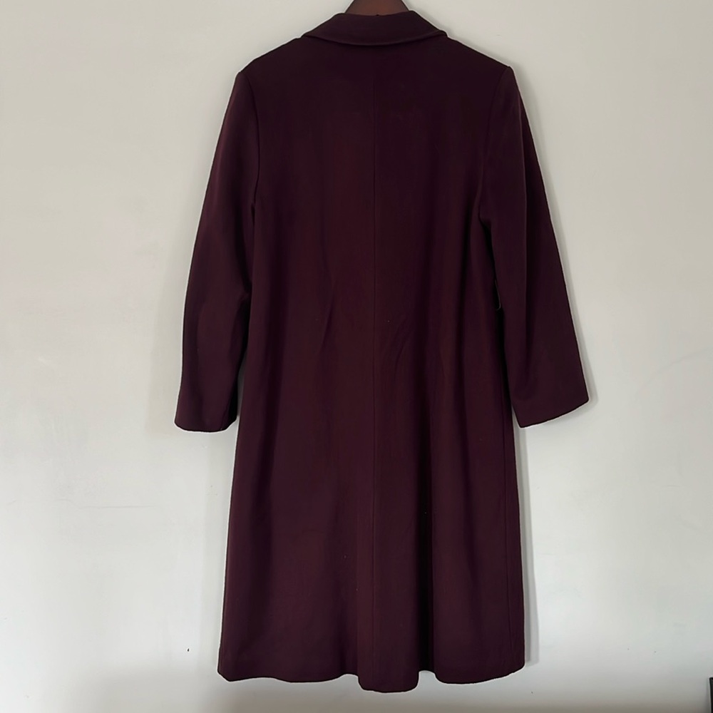 Vintage Electre Paris Burgundy Wool Coat